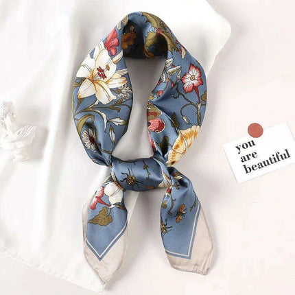 Elegant Satin Square Shawl Hijab: Luxurious 70x70cm Bandana for Women - Très Elite