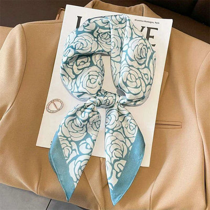 Elegant Satin Square Shawl Hijab: Luxurious 70x70cm Bandana for Women - Très Elite