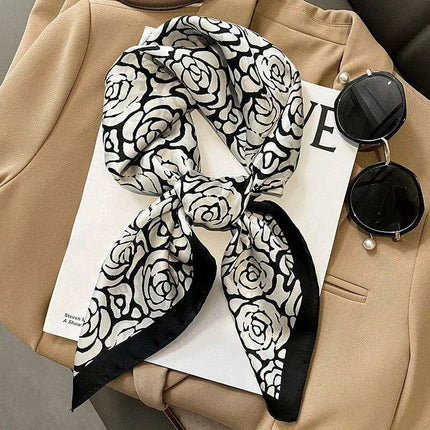 Elegant Satin Square Shawl Hijab: Luxurious 70x70cm Bandana for Women - Très Elite