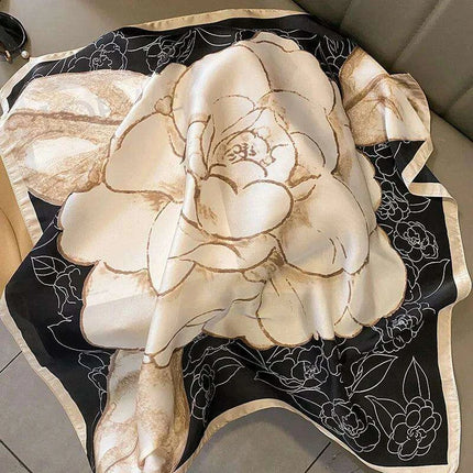 Elegant Satin Square Shawl Hijab: Luxurious 70x70cm Bandana for Women - Très Elite