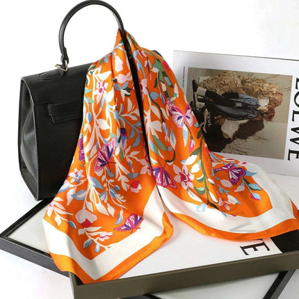 Elegant Satin Square Shawl Hijab: Luxurious 70x70cm Bandana for Women - Très Elite