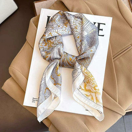 Elegant Satin Square Shawl Hijab: Luxurious 70x70cm Bandana for Women - Très Elite
