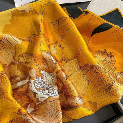 Elegant Satin Square Shawl Hijab: Luxurious 70x70cm Bandana for Women - Très Elite