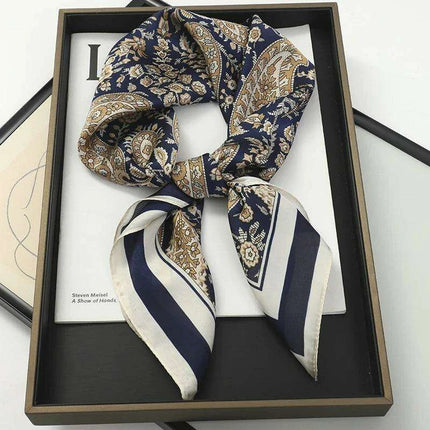 Elegant Satin Square Shawl Hijab: Luxurious 70x70cm Bandana for Women - Très Elite