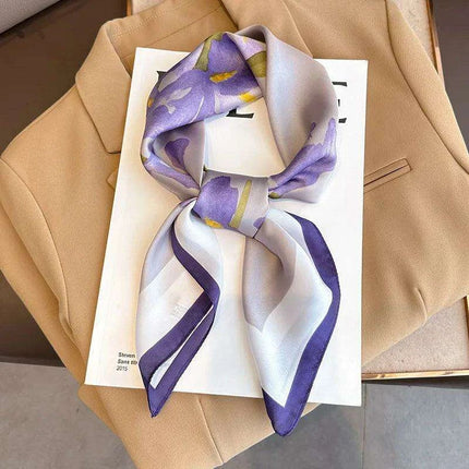 Elegant Satin Square Shawl Hijab: Luxurious 70x70cm Bandana for Women - Très Elite