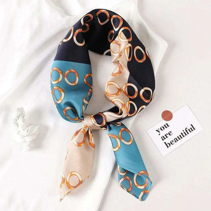 Elegant Satin Square Shawl Hijab: Luxurious 70x70cm Bandana for Women - Très Elite