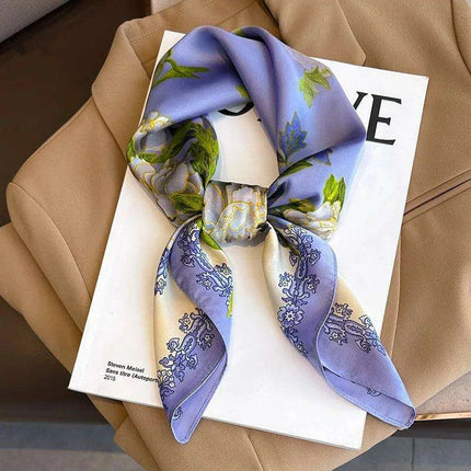 Elegant Satin Square Shawl Hijab: Luxurious 70x70cm Bandana for Women - Très Elite
