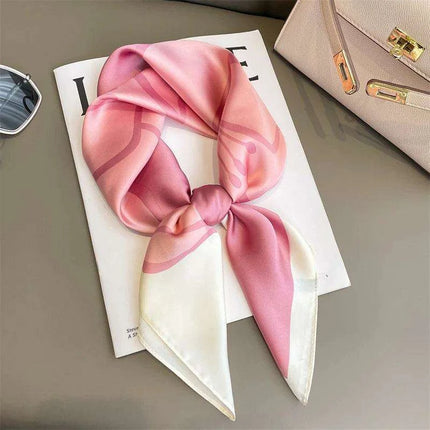 Elegant Satin Square Shawl Hijab: Luxurious 70x70cm Bandana for Women - Très Elite