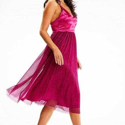 Elegant Satin Strapless Cocktail Dress - Très Elite