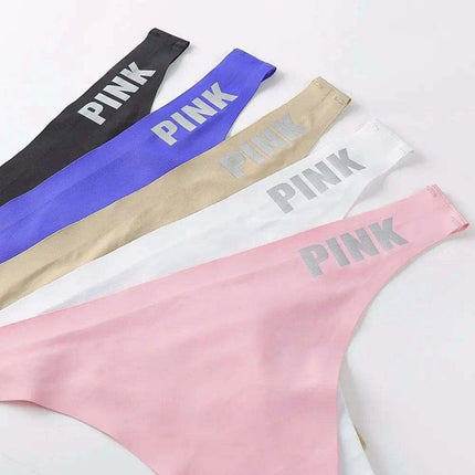 Elegant Seamless Low-Rise Ice Silk Thong Panties for Women - Chic Nylon Underwear in Assorted Colors - Très Elite