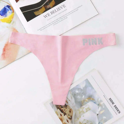 Elegant Seamless Low-Rise Ice Silk Thong Panties for Women - Chic Nylon Underwear in Assorted Colors - Très Elite