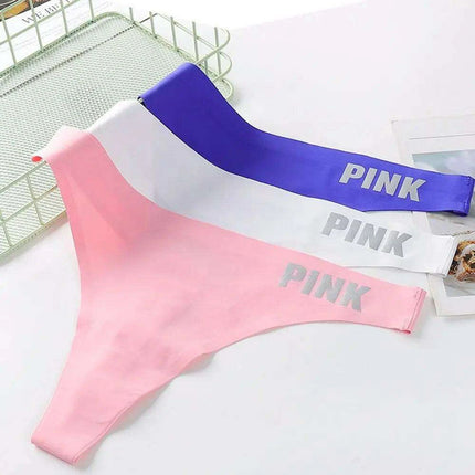 Elegant Seamless Low-Rise Ice Silk Thong Panties for Women - Chic Nylon Underwear in Assorted Colors - Très Elite
