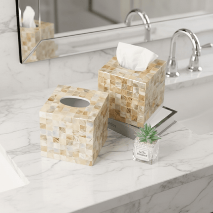 Elegant Seashell Tissue Holder - A Stylish Home Essential - Très Elite