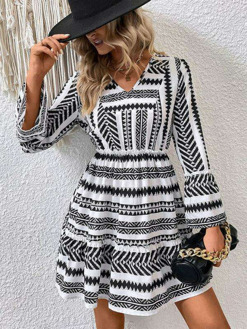 Elegant Self-Designed Long-Sleeve Dress for Trendsetting Women