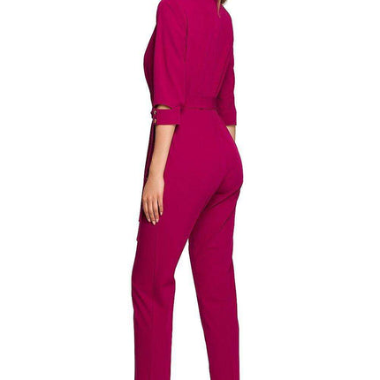 Elegant Shawl Collar Jumpsuit for Effortless Elegance - Très Elite