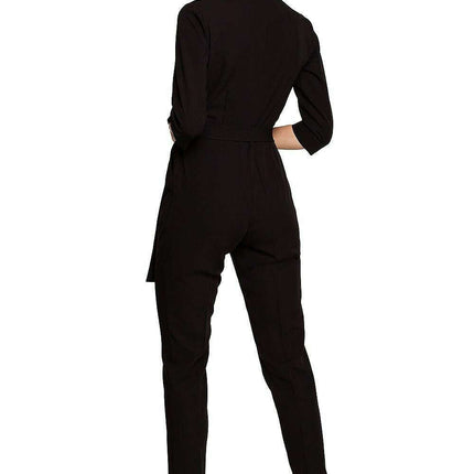 Elegant Shawl Collar Jumpsuit for Effortless Elegance - Très Elite