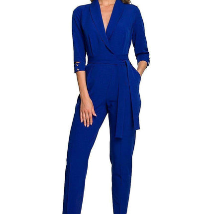 Elegant Shawl Collar Jumpsuit for Effortless Elegance - Très Elite
