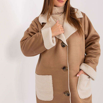 Elegant Sheepskin-Lined Winter Jacket for Women - Très Elite