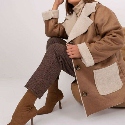 Elegant Sheepskin-Lined Winter Jacket for Women - Très Elite