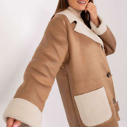 Elegant Sheepskin-Lined Winter Jacket for Women - Très Elite