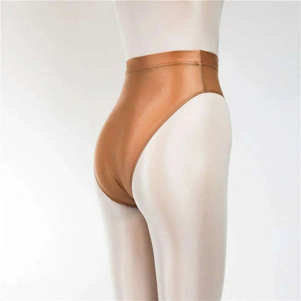 Elegant Sheer Satin High-Waist Lingerie Gymnastic Briefs for Women - Très Elite