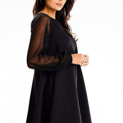 Elegant Sheer Sleeve Maxi Dress - Très Elite