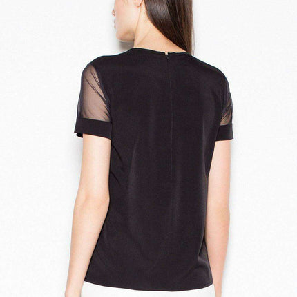Elegant Sheer Sleeve Top - Très Elite