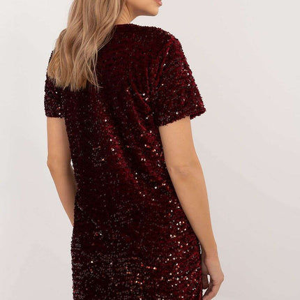 Elegant Short Sequin Dress 203737 Knee Length Evening - Très Elite