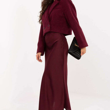 Elegant Short Women’s Coat – Classic Collar & Double-Breasted Style - Très Elite