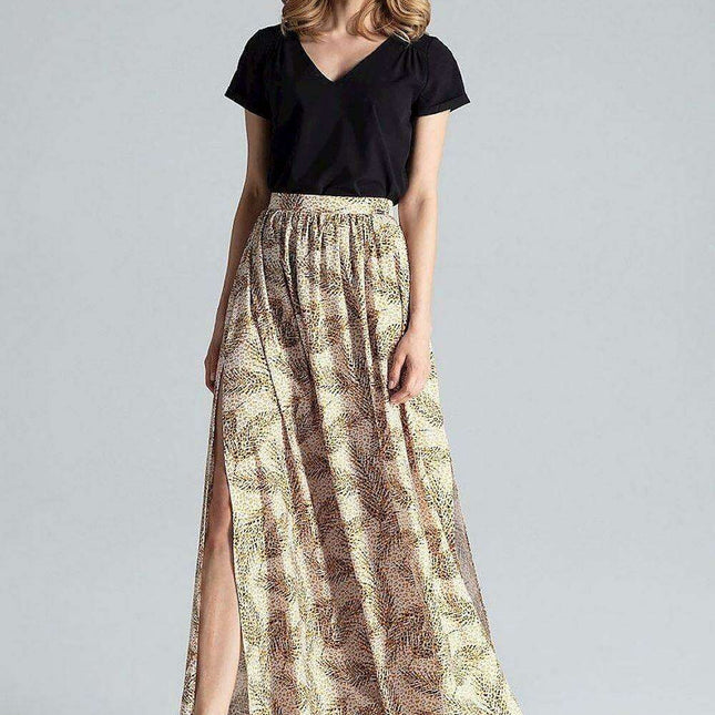 Elegant Side-Slit Maxi Skirt