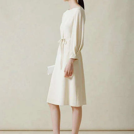 Elegant Silk Crepe Dress for Women - Perfect for Office and Parties - Spring Summer 2024 Collection - Très Elite
