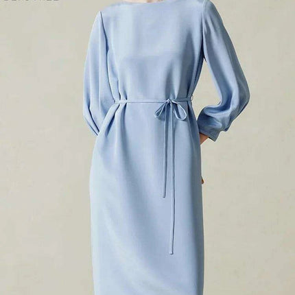 Elegant Silk Crepe Dress for Women - Perfect for Office and Parties - Spring Summer 2024 Collection - Très Elite