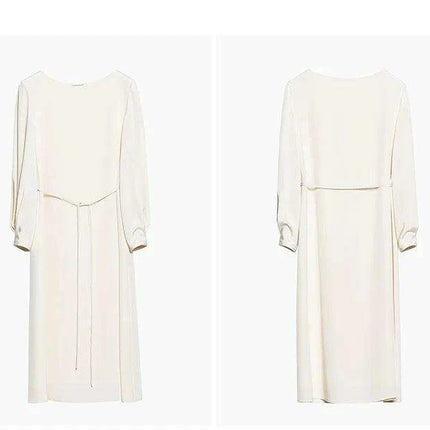 Elegant Silk Crepe Dress for Women - Perfect for Office and Parties - Spring Summer 2024 Collection