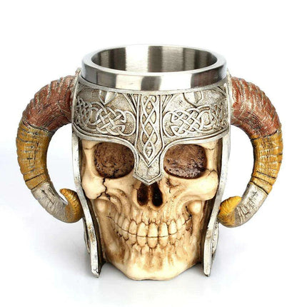 Elegant Skull Resin Beer Mug - Stylish Stainless Steel Chalice for Hot Drinks - Très Elite
