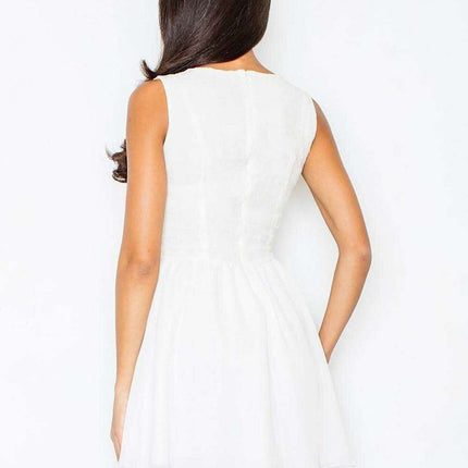 Elegant Sleeveless Lace Detail Dress - Très Elite
