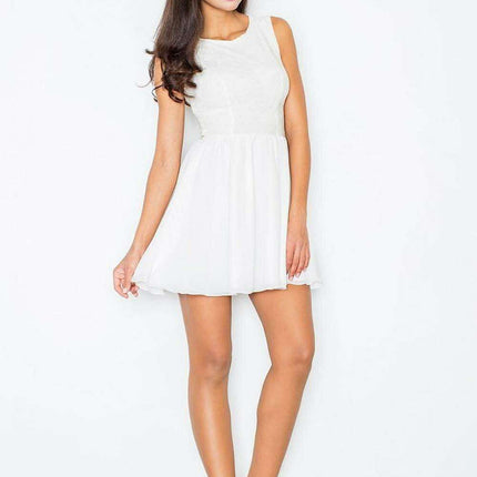 Elegant Sleeveless Lace Detail Dress - Très Elite