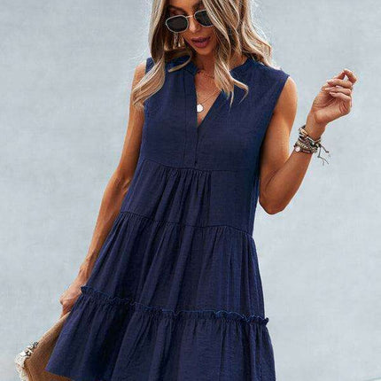 Elegant Sleeveless V-Neck Dress for Effortless Style - Très Elite