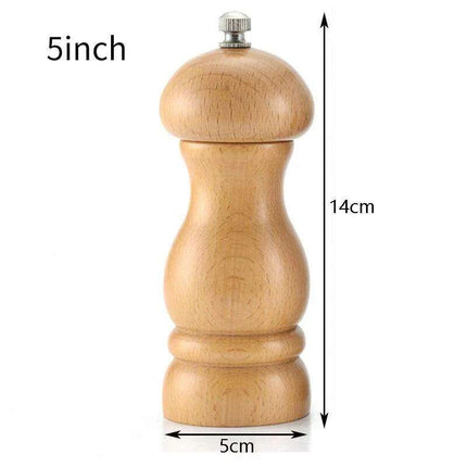 Elegant Solid Wood Adjustable Salt and Pepper Mill Set for Outdoor Dining..