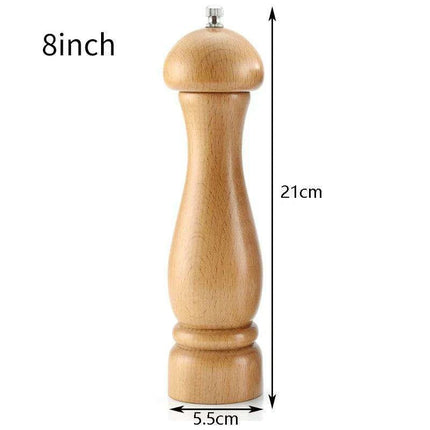 Elegant Solid Wood Adjustable Salt and Pepper Mill Set for Outdoor Dining..