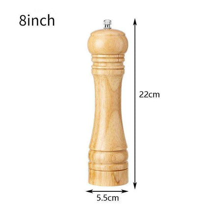 Elegant Solid Wood Adjustable Salt and Pepper Mill Set for Outdoor Dining..