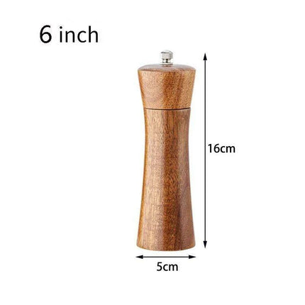Elegant Solid Wood Adjustable Salt and Pepper Mill Set for Outdoor Dining..