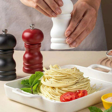 Elegant Solid Wood Adjustable Salt and Pepper Mill Set for Outdoor Dining..