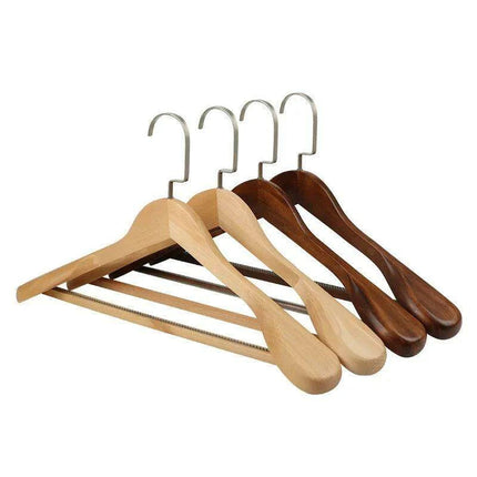 Elegant Solid Wood Suit Hangers - Premium Closet Storage Solution - Très Elite