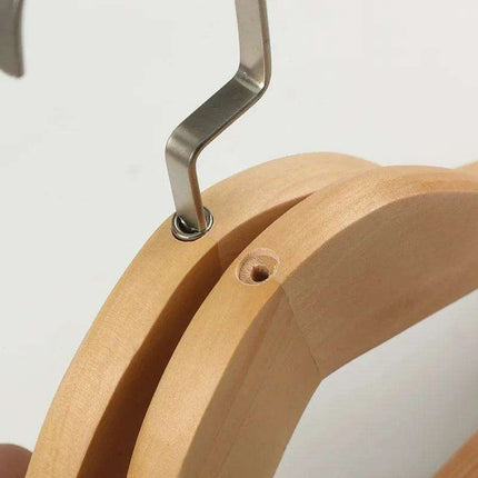 Elegant Solid Wood Suit Hangers - Premium Closet Storage Solution - Très Elite