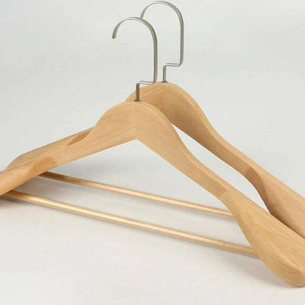 Elegant Solid Wood Suit Hangers - Premium Closet Storage Solution - Très Elite