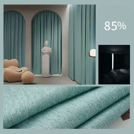 Elegant Soundproof Blackout Curtains - Premium Dual-Fabric Linen Cotton for Cozy Home Ambiance..