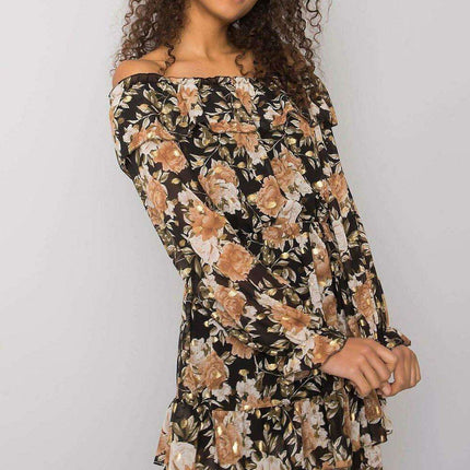 Elegant Spanish Inspired Frilled Long Sleeve Day Dress - Très Elite