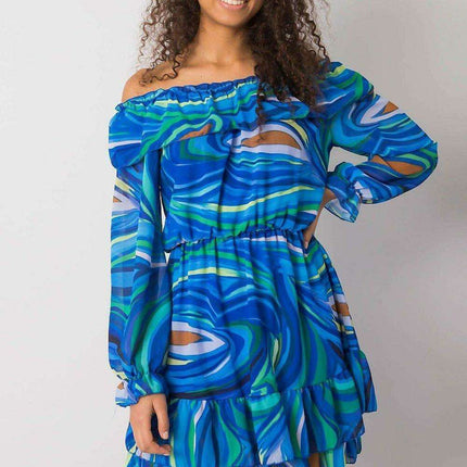 Elegant Spanish Inspired Frilled Long Sleeve Day Dress - Très Elite