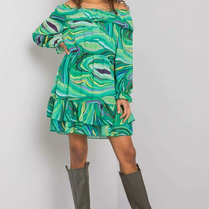 Elegant Spanish Inspired Frilled Long Sleeve Day Dress - Très Elite
