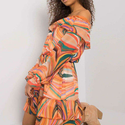 Elegant Spanish Inspired Frilled Long Sleeve Day Dress - Très Elite
